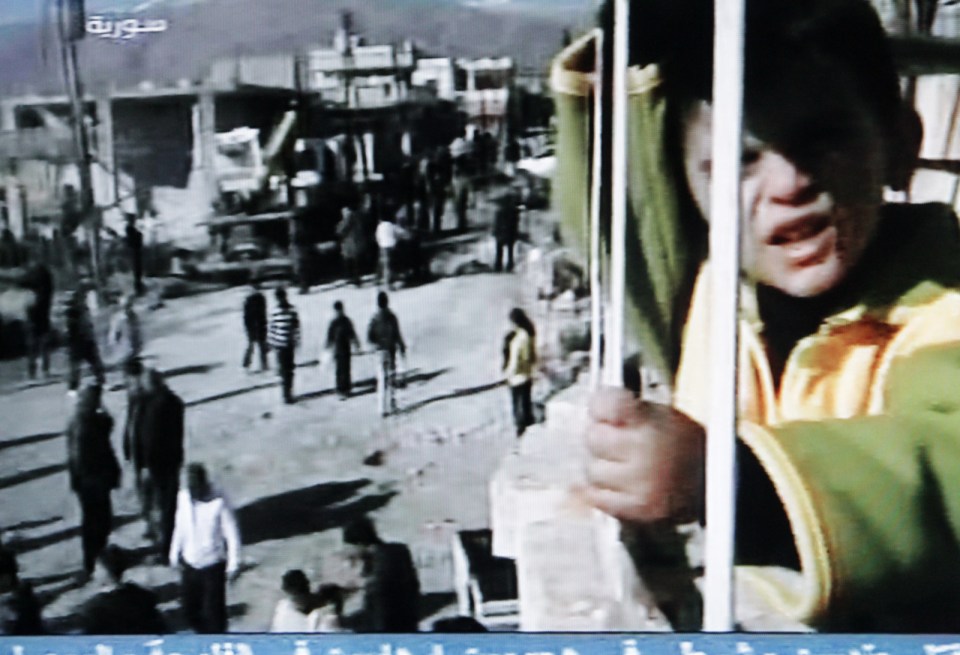 Destruction after car bomb, Damascus