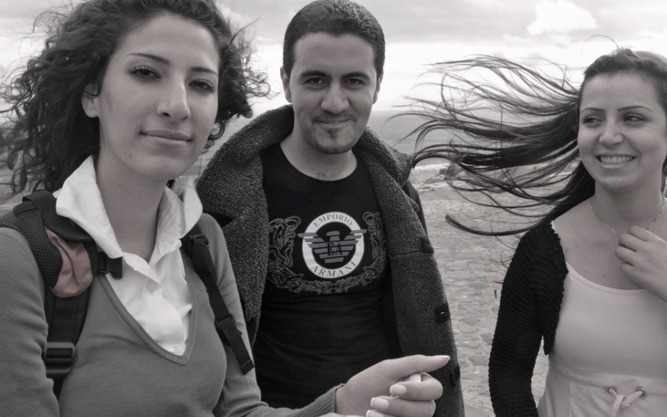 Flying hair on castle